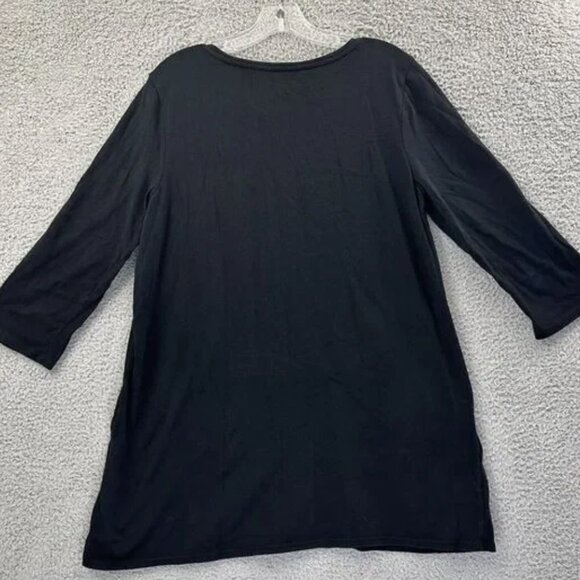 J. Jill Black Black Tunic Top - Picture 2 of 11